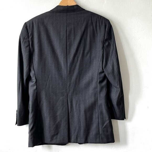Hickey Freeman Mens Gray Pinstripe Blazer Suit Jacket Coat Size 38R 100% Wool - Picture 5 of 14